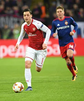 CSKA Moscow V Arsenal 2017-18 Prints: Mesut Ozil in Action: Arsenal vs