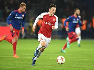 CSKA Moscow V Arsenal 2017-18 Prints: Mesut Ozil in Action: Arsenal vs