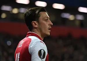 CSKA Moscow V Arsenal 2017-18 Prints: Mesut Ozil in Action: Arsenal vs. CSKA Moskva, UEFA Europa League Quarterfinals (2018)