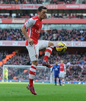 Arsenal Everton 2014-15 Prints: Mesut Ozil in Action: Arsenal vs. Everton, Premier League 2014-15