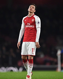 Arsenal V Everton 2017-18 Prints: Mesut Ozil in Action: Arsenal vs Everton, Premier League 2017-18