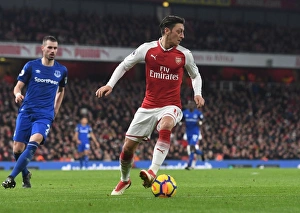 Arsenal V Everton 2017-18 Prints: Mesut Ozil in Action: Arsenal vs Everton, Premier League 2017-18