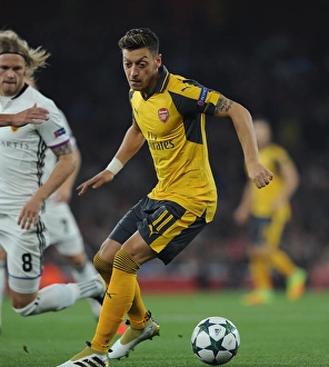 Arsenal V FC Basel 2016-17 Prints: Mesut Ozil in Action: Arsenal vs. FC Basel, UEFA Champions League, 2016