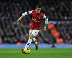 Arsenal V Fulham 2013-14 Prints: Mesut Ozil in Action: Arsenal vs Fulham, Premier League 2013-14