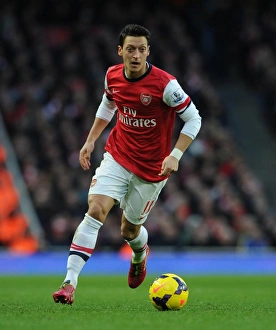 Arsenal V Fulham 2013-14 Prints: Mesut Ozil in Action: Arsenal vs Fulham, Premier League 2013-14