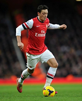 Arsenal V Fulham 2013-14 Prints: Mesut Ozil in Action: Arsenal vs Fulham, Premier League 2013-14
