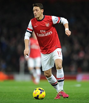 Arsenal V Hull City 2013-14 Prints: Mesut Ozil in Action: Arsenal vs Hull City, Premier League 2013-14