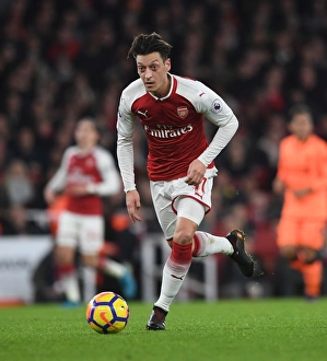 Arsenal V Liverpool 2017-18 Prints: Mesut Ozil in Action: Arsenal vs. Liverpool, Premier League 2017-18