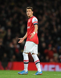 Arsenal V Liverpool 2013-14 Prints: Mesut Ozil in Action: Arsenal vs. Liverpool, Premier League 2013-14