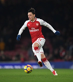 Arsenal V Manchester City 2017-18 Prints: Mesut Ozil in Action: Arsenal vs Manchester City, Premier League 2017-18