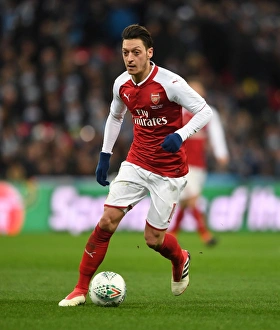 Arsenal V Manchester City - Carabao Cup Final 2018 Prints: Mesut Ozil in Action: Arsenal vs Manchester City - Carabao Cup Final 2018