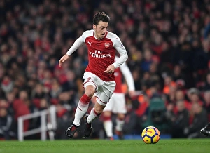 Arsenal V Manchester United 2017-18 Prints: Mesut Ozil in Action: Arsenal vs Manchester United, Premier League 2017-18