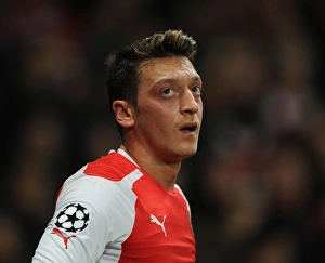 Arsenal V Monaco 2104/15 Prints: Mesut Ozil in Action: Arsenal vs AS Monaco, UEFA Champions League 2015