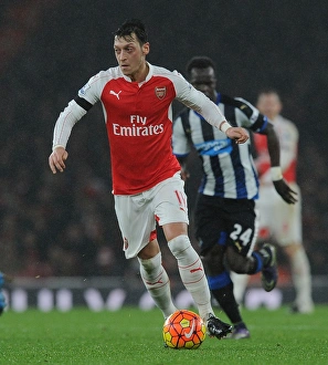 Arsenal V Newcastle United 2015-16 Prints: Mesut Ozil in Action: Arsenal vs Newcastle United, Premier League 2015-16