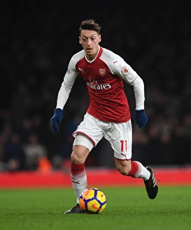 Arsenal V Newcastle United 2017-18 Prints: Mesut Ozil in Action: Arsenal vs Newcastle United, Premier League 2017-18