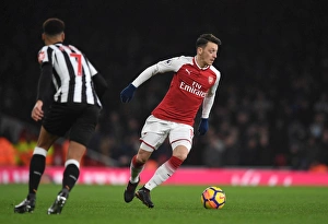 Arsenal V Newcastle United 2017-18 Prints: Mesut Ozil in Action: Arsenal vs Newcastle United, Premier League 2017-18