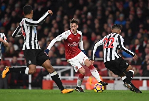 Arsenal V Newcastle United 2017-18 Prints: Mesut Ozil in Action: Arsenal vs Newcastle United, Premier League 2017-18