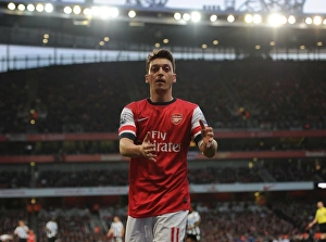 Arsenal V Newcastle United 2013/14 Prints: Mesut Ozil in Action: Arsenal vs Newcastle United, Premier League 2013-2014