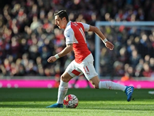 Arsenal V Norwich City 2015-16 Prints: Mesut Ozil in Action: Arsenal vs Norwich City, Premier League 2015-16