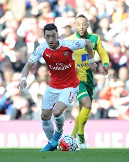 Arsenal V Norwich City 2015-16 Prints: Mesut Ozil in Action: Arsenal vs. Norwich City (2015-16)