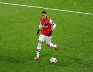 Arsenal V Marseille 2013-14 Prints: Mesut Ozil in Action: Arsenal vs. Olympique de Marseille, UEFA Champions League (2013)