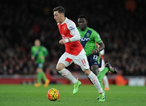 Arsenal V Southampton 2015-16 Prints: Mesut Ozil in Action: Arsenal vs Southampton, Premier League 2015-16