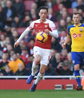 Arsenal V Southampton 2018-19 Prints: Mesut Ozil in Action: Arsenal vs. Southampton, Premier League 2018-19