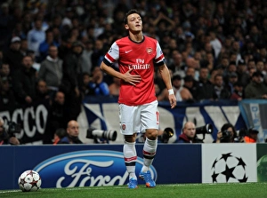 Arsenal V Napoli 2013-14 Prints: Mesut Ozil in Action: Arsenal vs SSC Napoli, UEFA Champions League, 2013