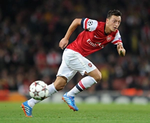 Arsenal V Napoli 2013-14 Prints: Mesut Ozil in Action: Arsenal vs SSC Napoli, UEFA Champions League, 2013