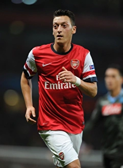 Arsenal V Napoli 2013-14 Prints: Mesut Ozil in Action: Arsenal vs. SSC Napoli, UEFA Champions League, 2013