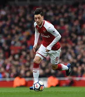 Arsenal V Stoke City 2017-18 Prints: Mesut Ozil in Action: Arsenal vs Stoke City, Premier League 2017-18