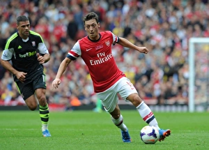 Arsenal V Stoke City 2013-14 Prints: Mesut Ozil in Action: Arsenal vs Stoke City, Premier League 2013-14