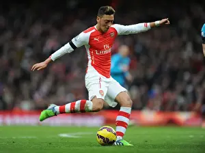 Arsenal V Stoke City 2014-15 Prints: Mesut Ozil in Action: Arsenal vs. Stoke City (Premier League 2014-15)