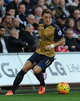 Swansea City V Arsenal 2015-16 Prints: Mesut Ozil in Action: Arsenal vs Swansea City, Premier League 2015-16