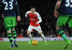 Mesut Ozil in Action: Arsenal vs Swansea City, Premier League 2015-16