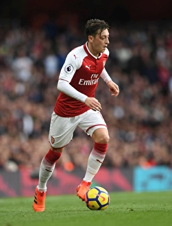 Arsenal V Swansea City 2017-18 Prints: Mesut Ozil in Action: Arsenal vs Swansea City, Premier League 2017-18