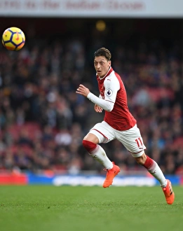 Arsenal V Swansea City 2017-18 Prints: Mesut Ozil in Action: Arsenal vs Swansea City, Premier League 2017-18