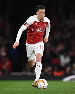 Arsenal V Valencia 2018-19 Prints: Mesut Ozil in Action: Arsenal vs Valencia, UEFA Europa League Semi-Final (2018-19)