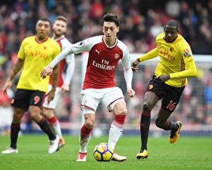 Arsenal V Watford 2017-18 Prints: Mesut Ozil in Action: Arsenal vs. Watford, Premier League 2017-18