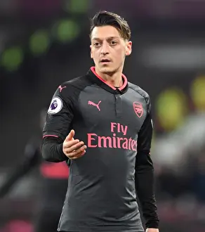 West Ham United V Arsenal 2017-18 Prints: Mesut Ozil in Action: Arsenal vs. West Ham United (2017-18)