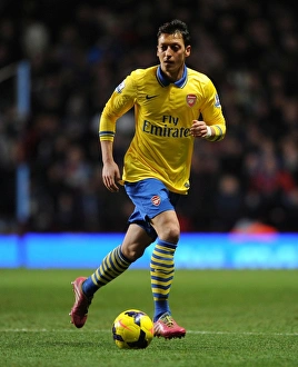 Aston Villa V Arsenal 2013-14 Prints: Mesut Ozil in Action: Aston Villa vs. Arsenal, Premier League 2013-14