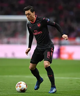 Atletico Madrid V Arsenal 2017-18 Prints: Mesut Ozil in Action: Atletico Madrid vs. Arsenal FC - UEFA Europa League Semi-Final