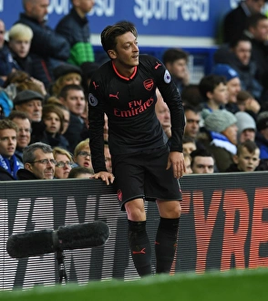 Everton V Arsenal 2017-18 Prints: Mesut Ozil in Action: Everton vs Arsenal, Premier League 2017-18