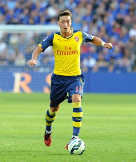 Leicester City V Arsenal 2014-15 Prints: Mesut Ozil: In Action Against Leicester City, Premier League 2014-15