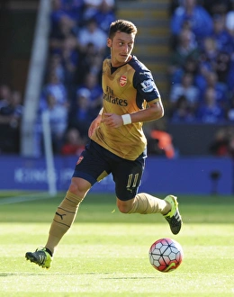 Leicester City V Arsenal 2015/16 Prints: Mesut Ozil: In Action against Leicester City, Premier League 2015/16