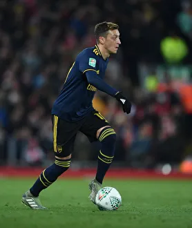 Mesut Ozil in Action: Liverpool vs. Arsenal - Carabao Cup Clash