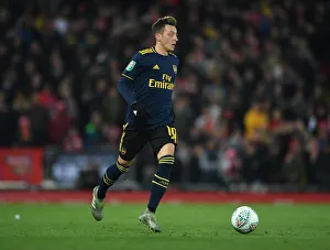 Mesut Ozil in Action: Liverpool vs. Arsenal - Carabao Cup Showdown
