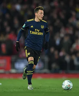 Mesut Ozil in Action: Liverpool vs. Arsenal - Carabao Cup Showdown