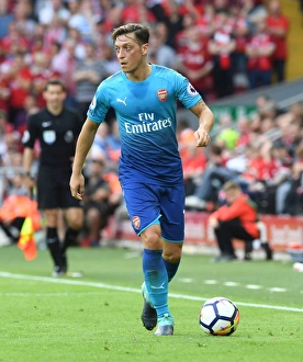 Liverpool V Arsenal 2017-18 Prints: Mesut Ozil in Action: Liverpool vs Arsenal, Premier League 2017-18