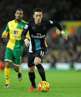 Norwich City V Arsenal 2015-16 Prints: Mesut Ozil in Action: Norwich City vs Arsenal, Premier League 2015-16